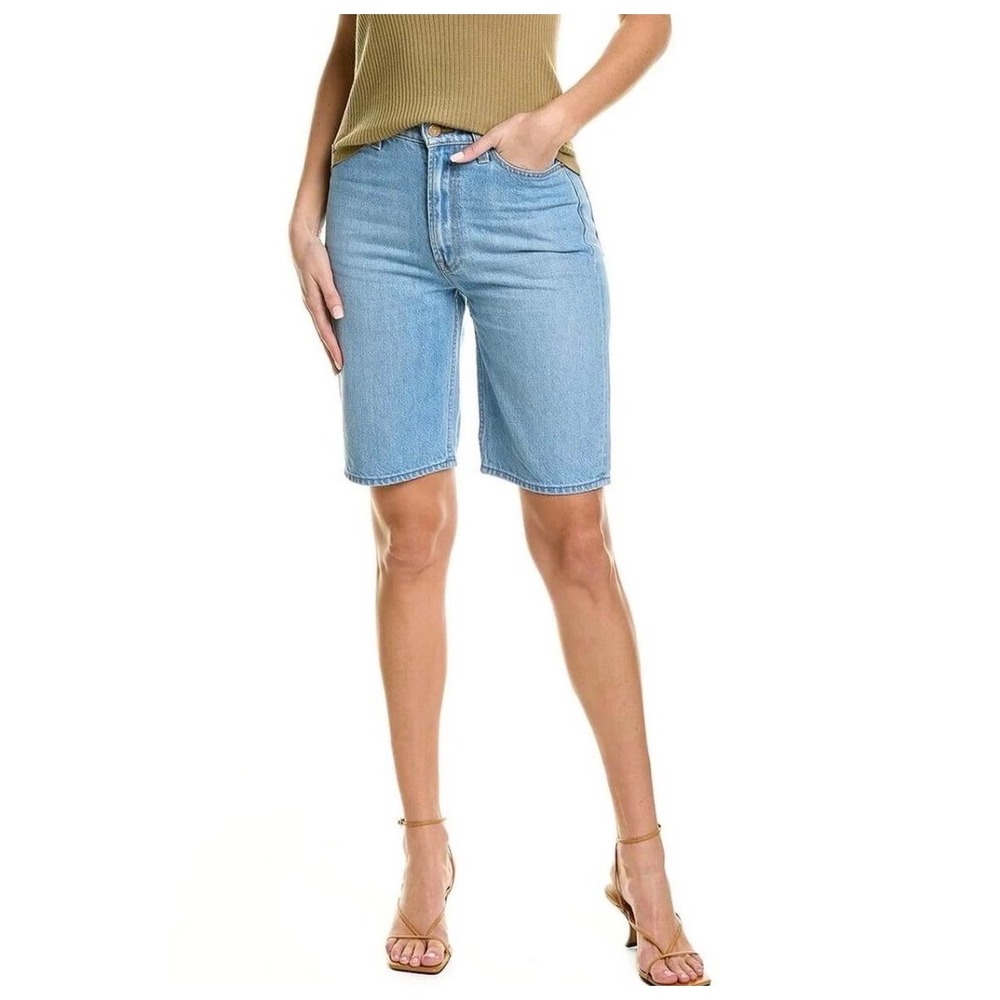 Mother Snacks! Twizzy Knee Shorts Nothing Else Matters Blue Denim 27 NWT